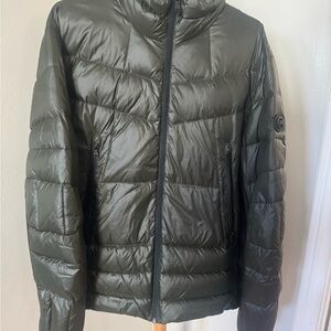 Michael Kors Dark Green Puffer Jacket